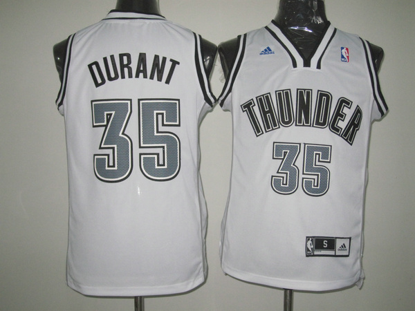 NBA Oklahoma City Thunder 35 Kevin Durant Swingman White Jerseys